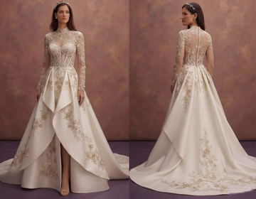 Luxury Wedding Dresses with Dramatic Cathedral Trains