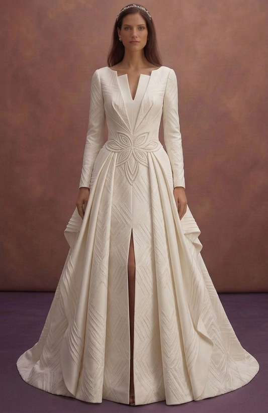 Matte Satin Wedding Dresses with Sculpted Bodices