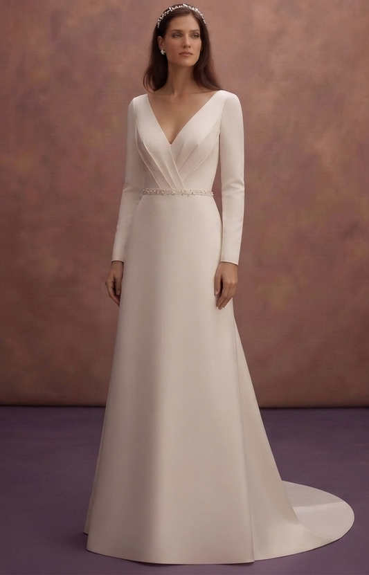Matte Satin Wedding Dresses with Understated Luxury