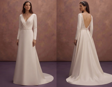 Matte Satin Wedding Dresses with Understated Luxury