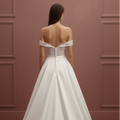Matte Tulle Wedding Dress Classic Long Ball Gown Bridal
