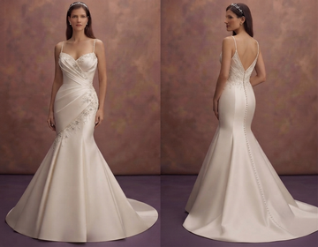 Mermaid Satin Wedding Dresses with Sculpted Fit