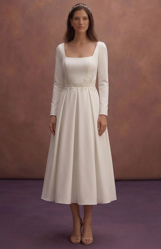 Midi Wedding Dresses with Contemporary Elegance