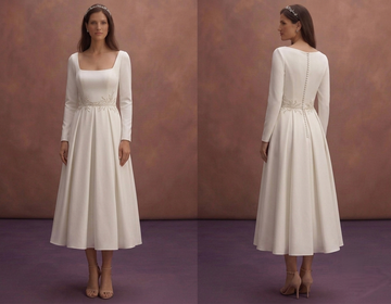 Midi Wedding Dresses with Contemporary Elegance