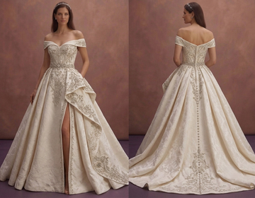 Mikado Ball Gown Wedding Dresses with Royal Elegance