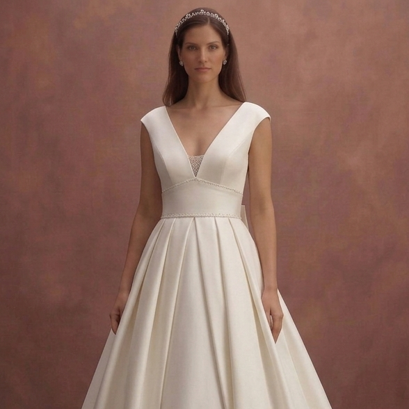 Mikado Ball Gown Wedding Dresses with Structured Elegance