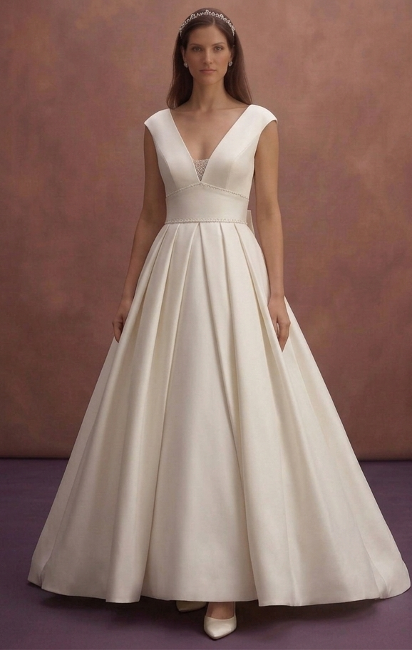 Mikado Ball Gown Wedding Dresses with Structured Elegance