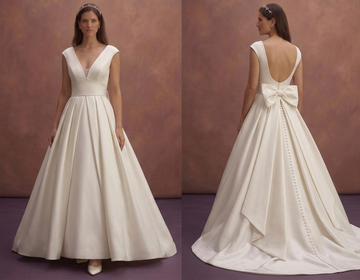 Mikado Ball Gown Wedding Dresses with Structured Elegance