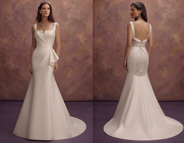 Mikado Mermaid Wedding Dresses with Sculpted Elegance