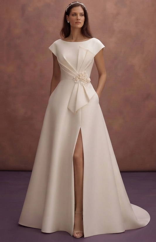Minimalist Mikado Wedding Dresses with Structured Beauty