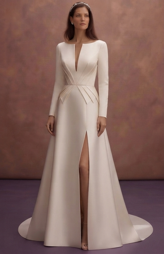 Minimalist Satin Wedding Dresses with Modern Bridal Appeal