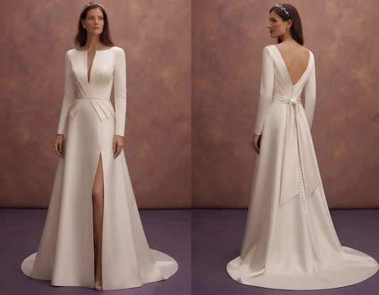 Minimalist Satin Wedding Dresses with Modern Bridal Appeal