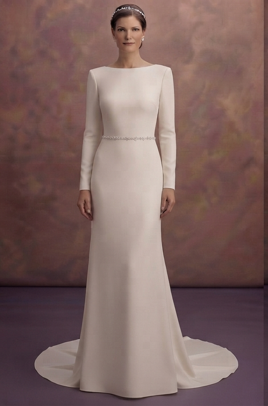 Minimalist Silk Wedding Dresses with Sleek Designs