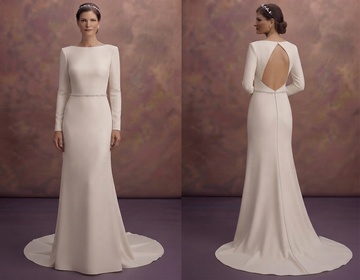 Minimalist Silk Wedding Dresses with Sleek Designs