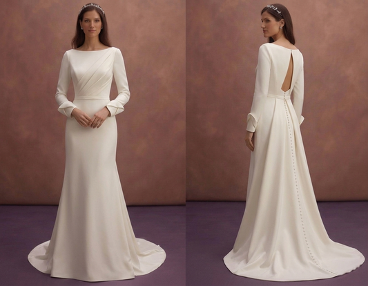 Minimalist Wedding Dresses with Clean Lines