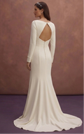 Modern Bridal Dresses with Minimalist Crepe Designs