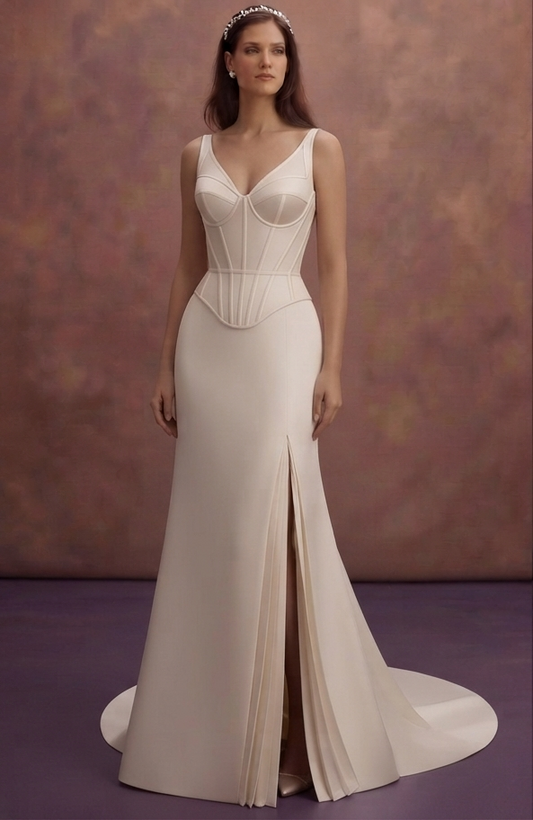 Modern Bridal Gowns with Sculpted Corset Bodices