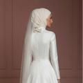 Modern Muslim Hijab Bridal Wedding Dress Elegant Bridal Style Muslim