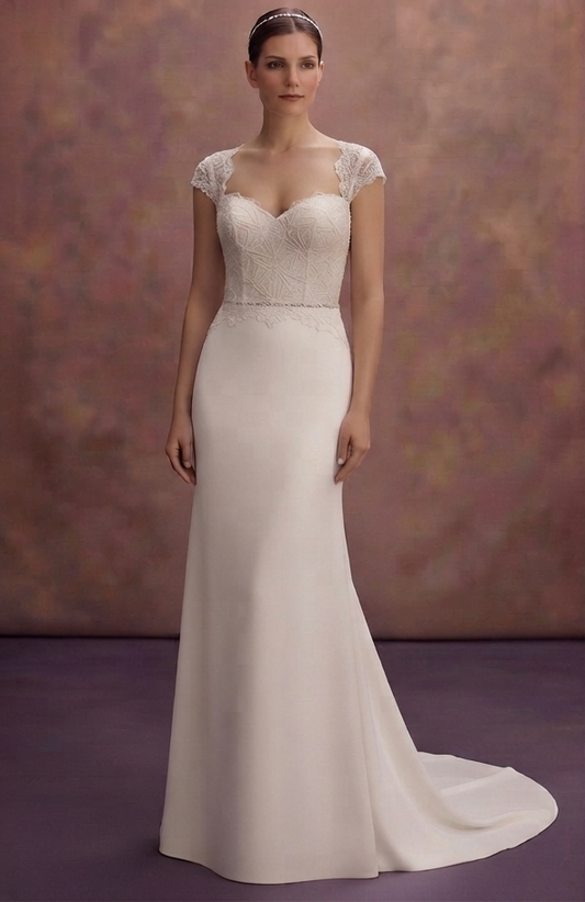 Modern Wedding Dresses with Sleek Crepe Skirts