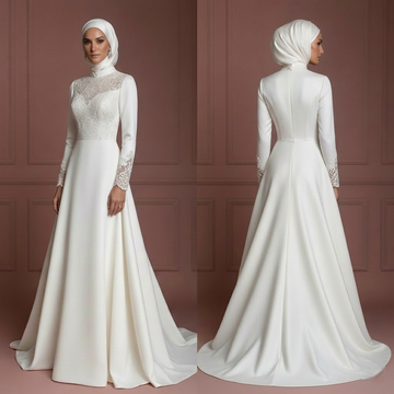 Modest Hijab Bridal Dress Premium Wedding Dress Style Muslim