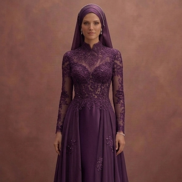 Modest Muslim Prom Dresses in Satin, Chiffon & Lace