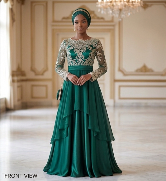 Modest Muslim Prom Dresses in Satin, Chiffon & Lace