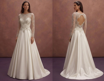Moonlight Ivory Satin Bridal Dress with Timeless Elegance