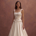 Moonlight Ivory Satin Wedding Dress with Sculpted Waist