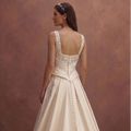 Moonlight Ivory Satin Wedding Dress with Sculpted Waist