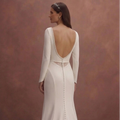 Moonlight Ivory Sheath Wedding Dress with Minimal Elegance
