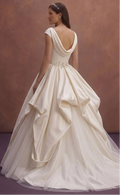 Moonlight Ivory Wedding Dress with Dramatic Overskirt