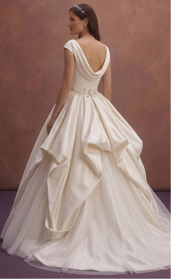 Moonlight Ivory Wedding Dress with Dramatic Overskirt