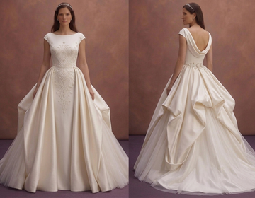 Moonlight Ivory Wedding Dress with Dramatic Overskirt