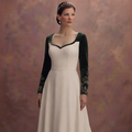 Mountain Wedding Dresses with Cozy Velvet Sleeves