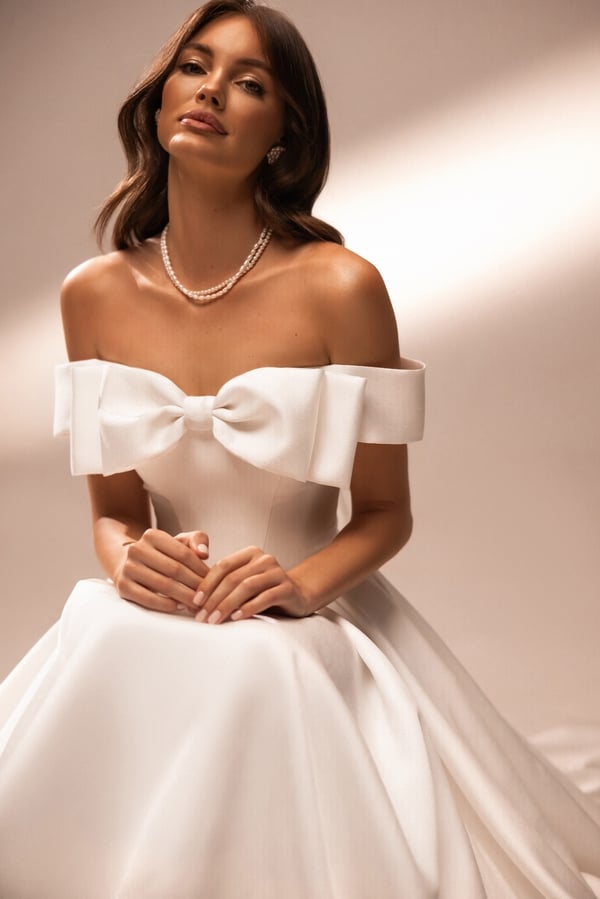 Elegant Satin Wedding Dress Off The Shoulder A-Line For Women Floor Length Bridal Gowns Customize To Measures Robe De Mariee