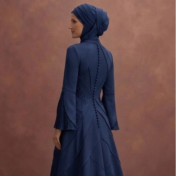 Navy Blue Muslim Prom Dresses – Elegant Evening Wear