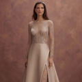 Nude Illusion Wedding Dresses with Modern Details