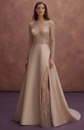 Nude Illusion Wedding Dresses with Modern Details