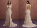 Nude Illusion Wedding Dresses with Modern Style