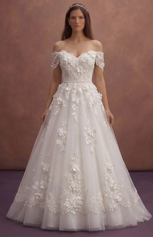 Off-the-Shoulder Wedding Dresses with Romantic Style