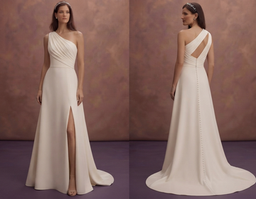 One Shoulder Wedding Dresses with Contemporary Elegance