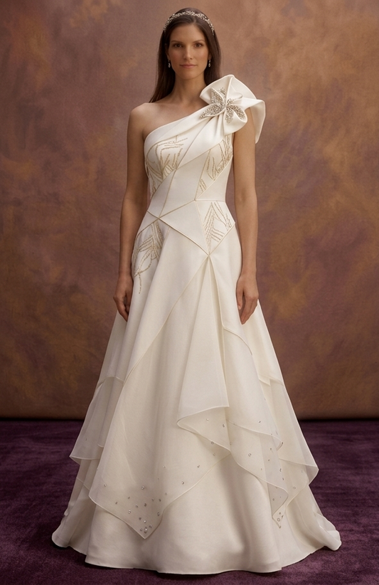 One Shoulder Wedding Dresses with Fashion-Forward Style
