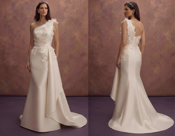 One Shoulder Wedding Dresses with Modern Elegance