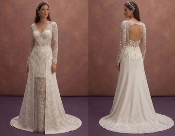 Open Back Wedding Dresses with Modern Glamour
