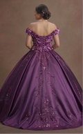 Orchid Purple Quinceañera Dress with 3D Flower Fabric