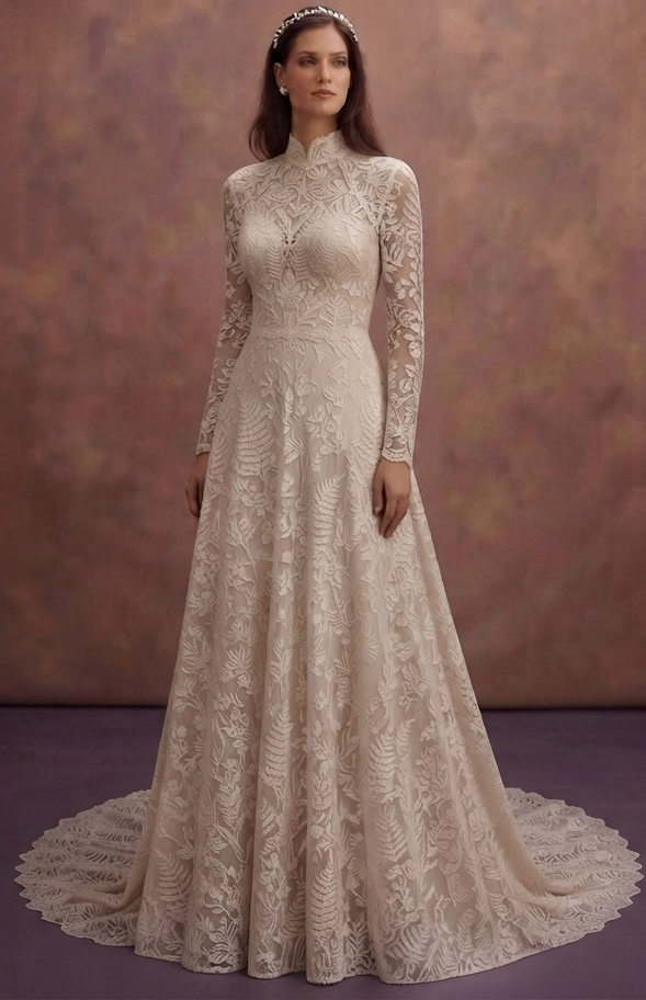 Organic Cotton Lace Wedding Dresses with Natural Beauty