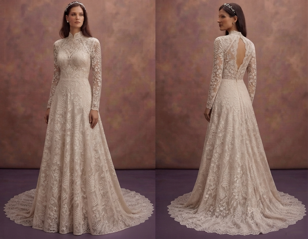 Organic Cotton Lace Wedding Dresses with Natural Beauty