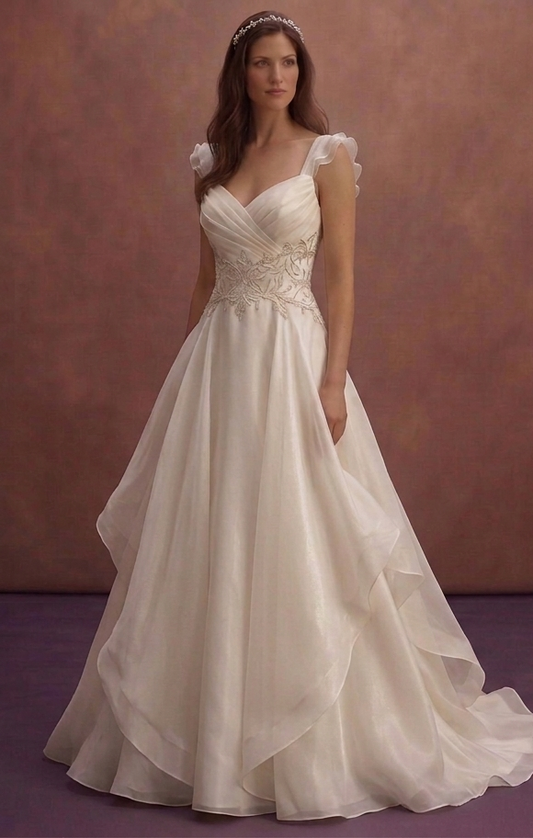 Organza A-Line Wedding Dresses with Graceful Movement