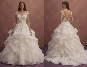 Organza Ball Gown Wedding Dresses with Dramatic Volume