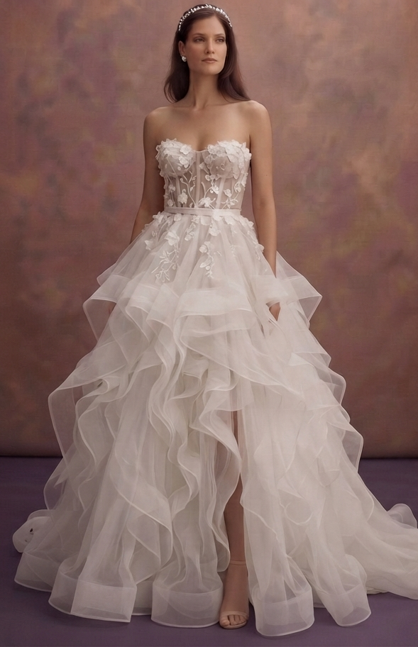 Organza Princess Wedding Dresses with Airy Volume